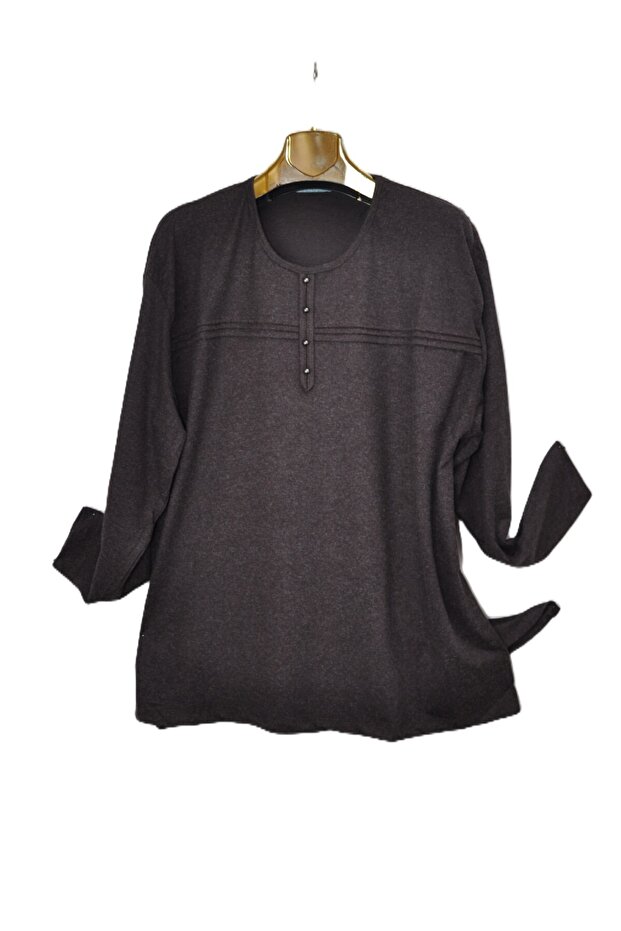 بلوزة ممشطة صوفية كبيرة الحجم - خوخ - 1