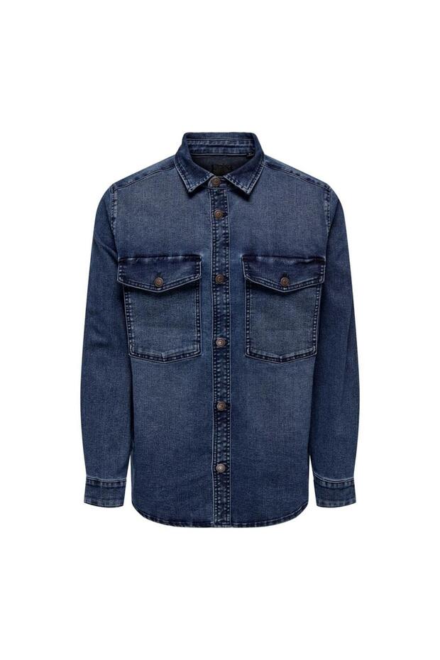 Onsjames Blue Black 6476 Shacket Vd - 1