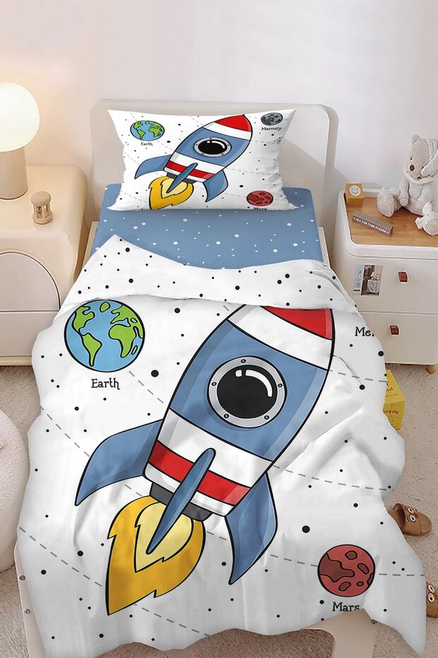 مجموعة غطاء لحاف لغرفة الأطفال Space