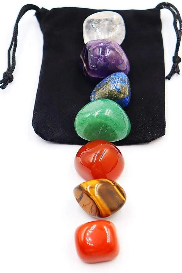 7 Chakras (Healing for Self-Confidence and Courage) Natural Stone Set