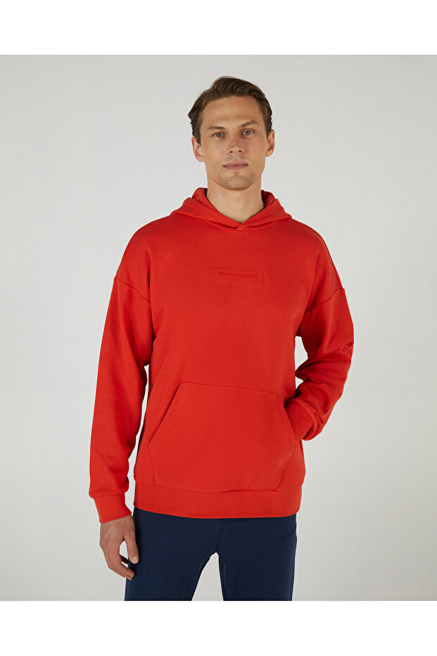 M essential hoodie sweatshirt men's orange sweatshirt s242110-700