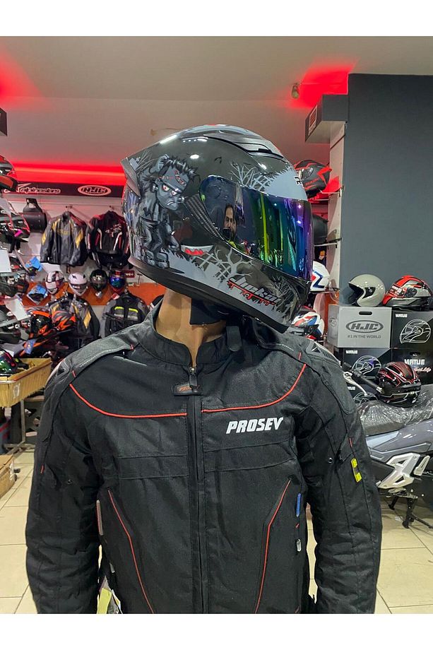 Rhkc Vizörlü Çene Açılır Kask - 3