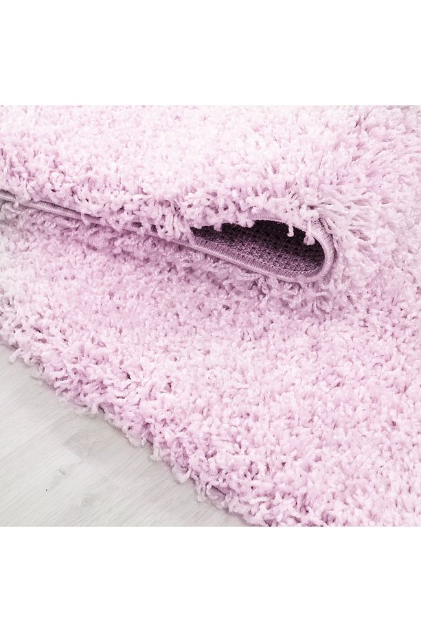 Soft Shaggy Halı yüksek tüylü düz Pembe Renkli Çocuk Odası Oturma Odası Salon Mutfak Halısı - 4