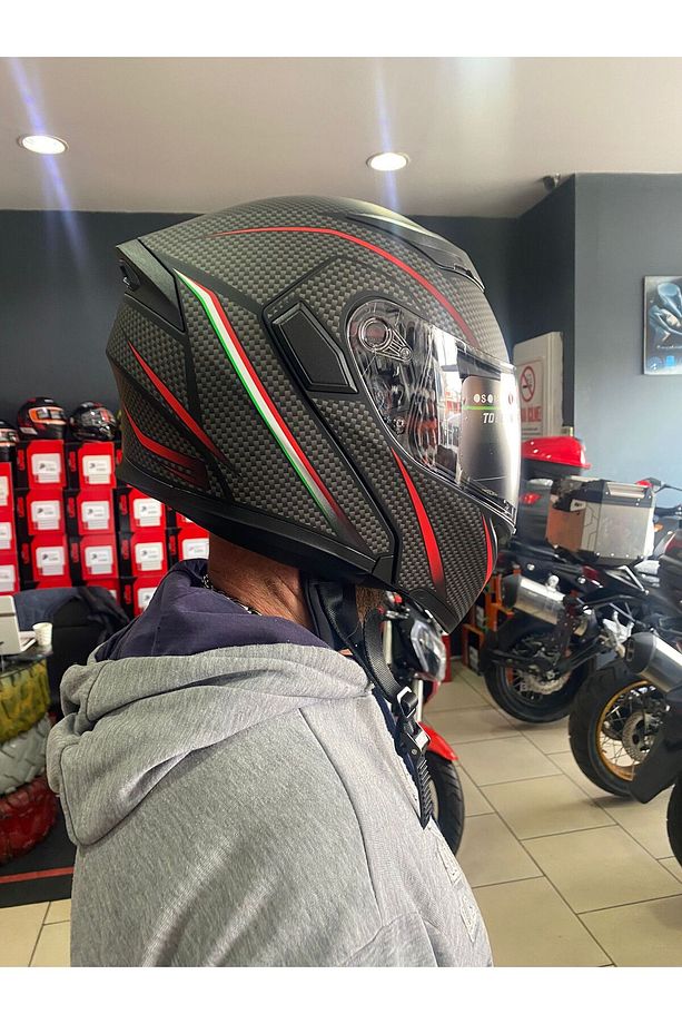 Rhkc Vizörlü Çene Açılır Kask - 3
