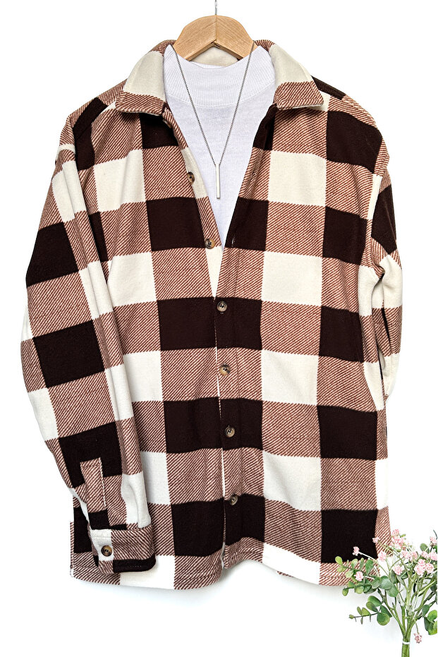Men's Shirt Collar Oversize Cotton Lumberjack Shirt