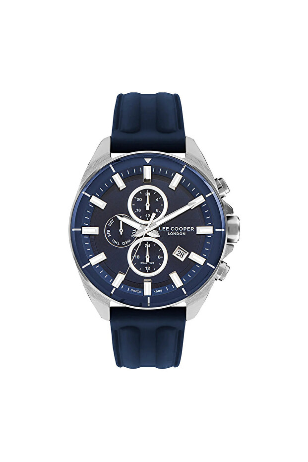 Men's Wristwatch New Season Silicone Blue Color with Functional Calendar