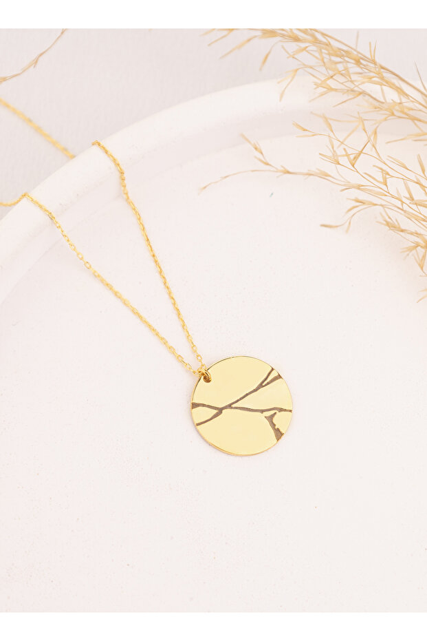 925 AYAR GÜMÜŞ KİNTSUGİ KOLYE - 3