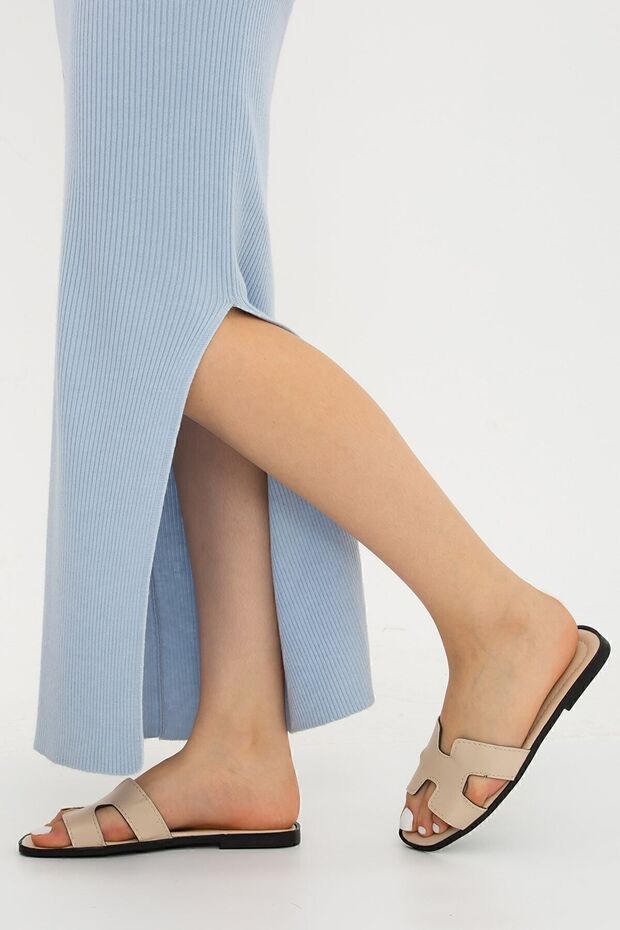 Papuci de damă bej - 1