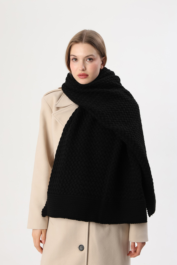 Sepet Örgü Triko Şal - 4