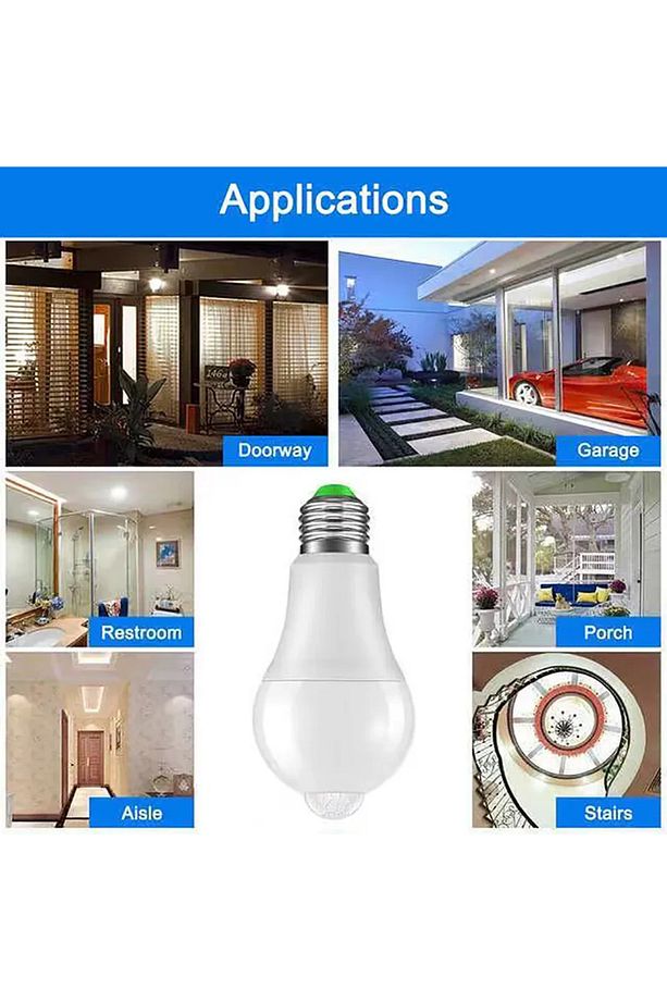 HAREKET SENSÖRLÜ 15 W LED AMPÜL E 27 DUY HAREKET ALGILAYICI LED AMPÜL SM1867 - 3