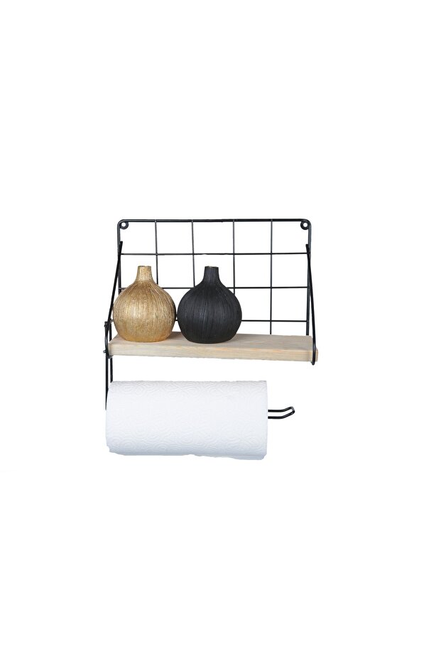 Paper Roll Towel Holder with Shelf Napkin Holder Towel Paper Holder Bathroom Kitchen Organizer Shelf