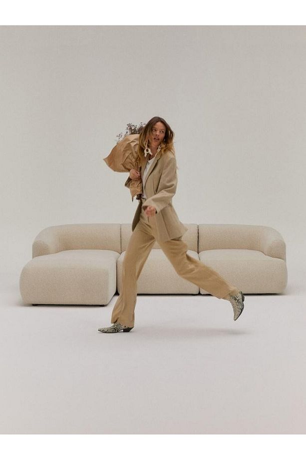 Wolke Modüler Köşe, Özel Bukle Kumaş Yumuşak Soft Oturum - Home - 1