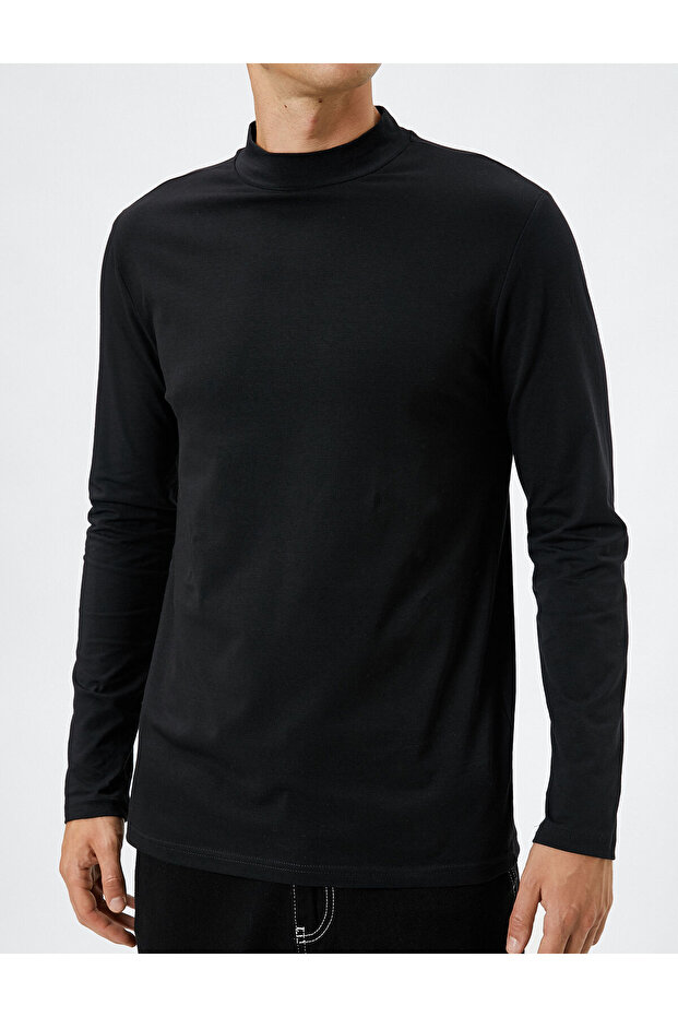 Tricou cu mânecă lungă Basic Half Turtleneck - 5