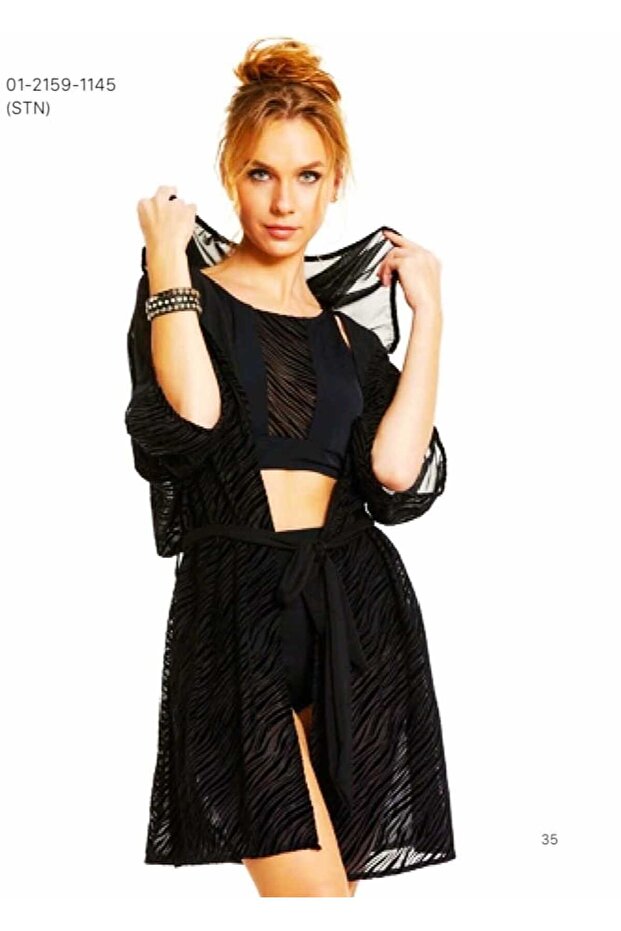 KAPŞONLU TÜL PAREO - 2