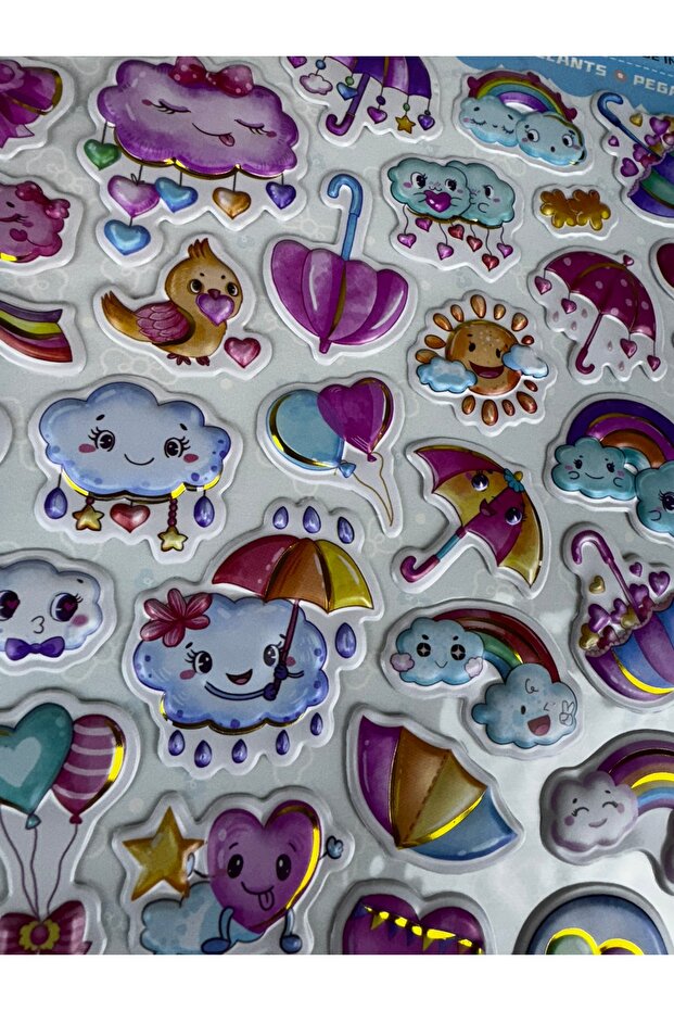 Rainbow 3D Embossed Sticker - 1