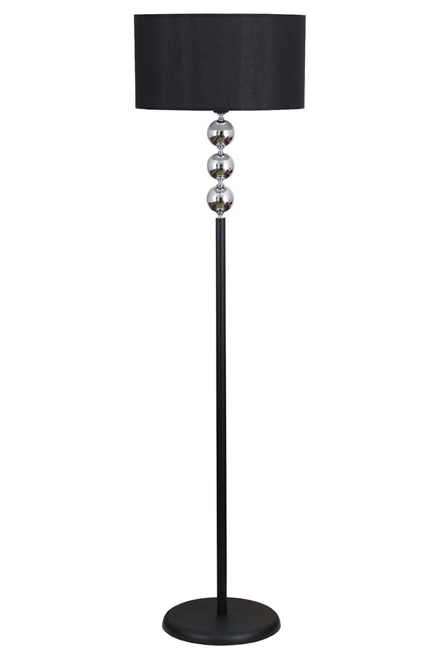 Silva Siyah Krom Metal Lambader Siyah Silindir Şapka Modern , Yatak Odası, Salon Lambader - 2