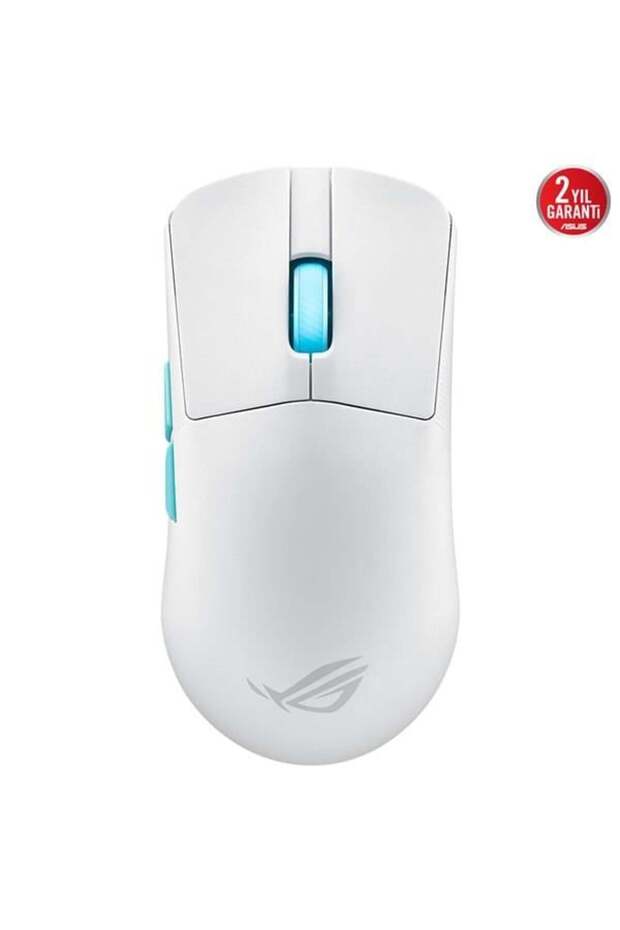ماوس الألعاب اللاسلكي Rog Harpe Aım Lab بدقة 36.000 نقطة في البوصة باللون الأبيض