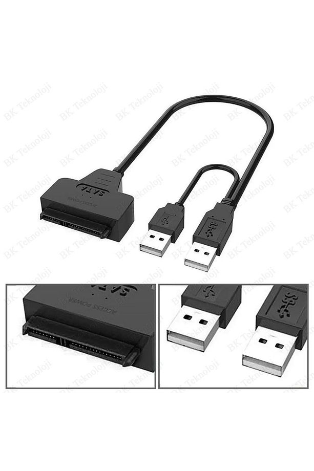 USB 2.0 to SATA 2.5" 3.5" inch HDD SSD Dönüştürücü Adaptör Kablosu - 4