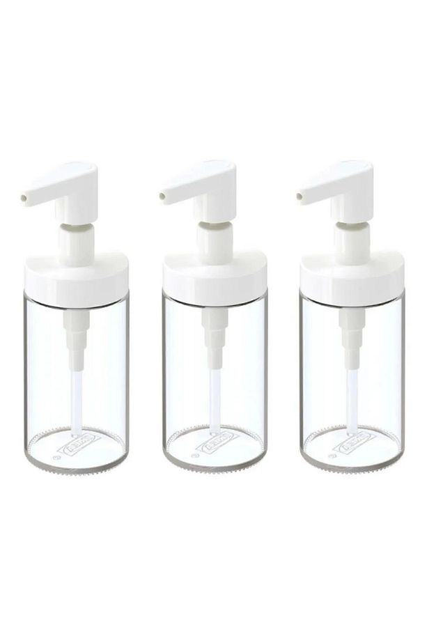 3 Lü Sıvı Sabunluk Cam 250ml  YükseklikX 17 cm - 1