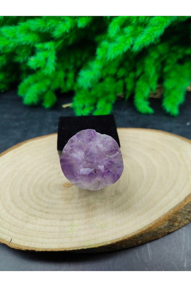 Amethyst Raw Cylinder Decorative Natural Stone (with Certificate)