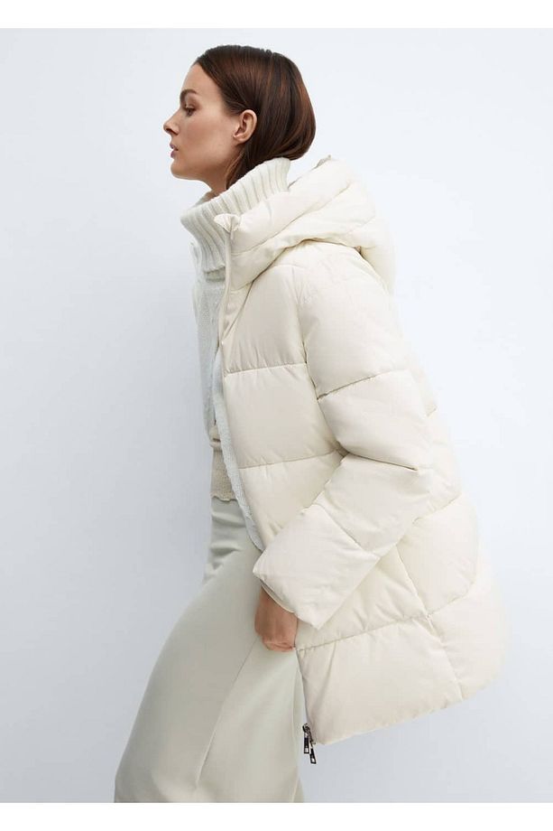 Kapüşonlu kapitone anorak - 7