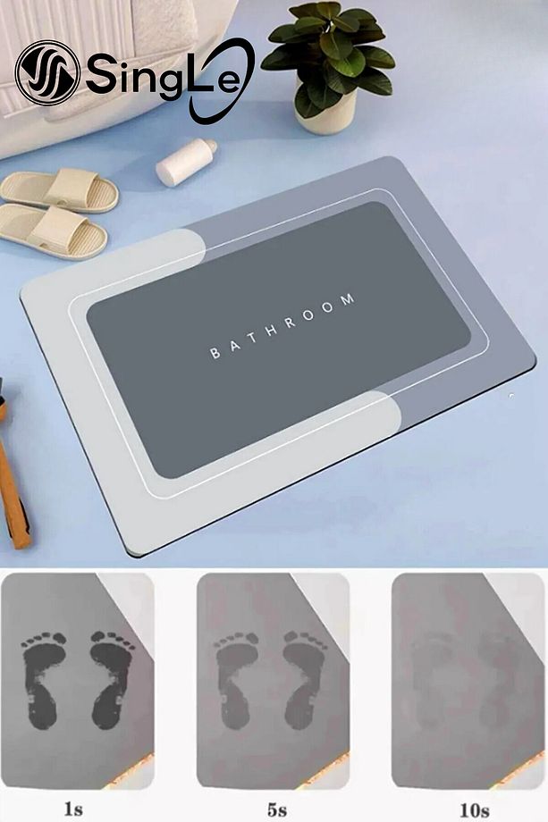 ( 1 Adet ) 40*60 CM Banyo Paspası Kaymaz Tabanlı Su Emici Yapı Kare - 1