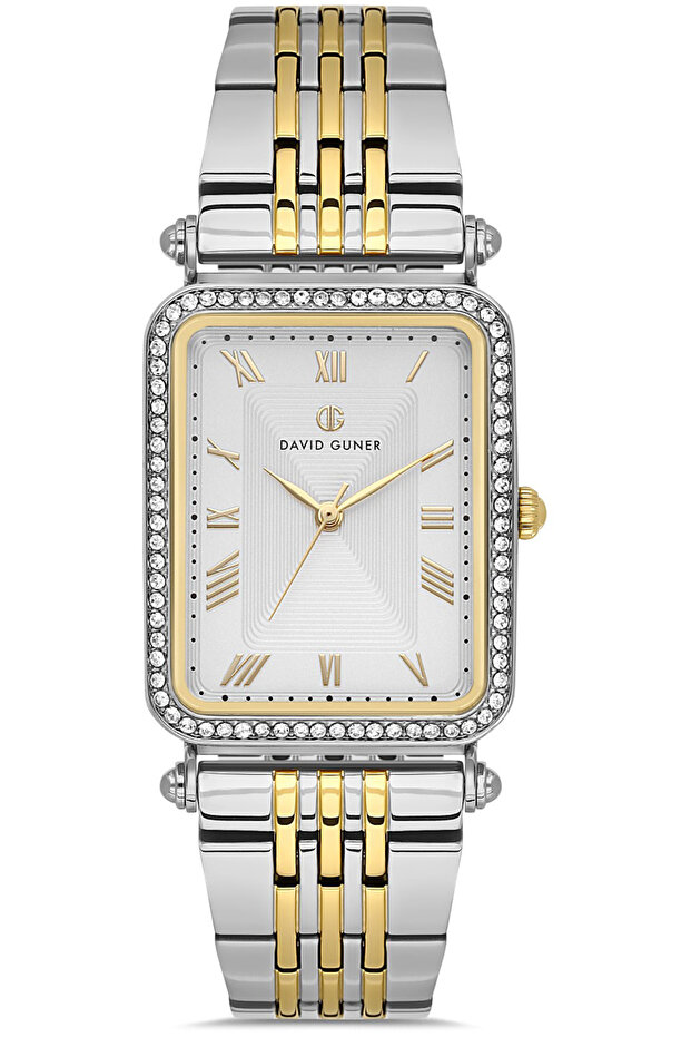 Dg-8709La-D1 Rectangular Case 3 Atm Water Resistant Metallic-Gold Color Women's Wristwatch