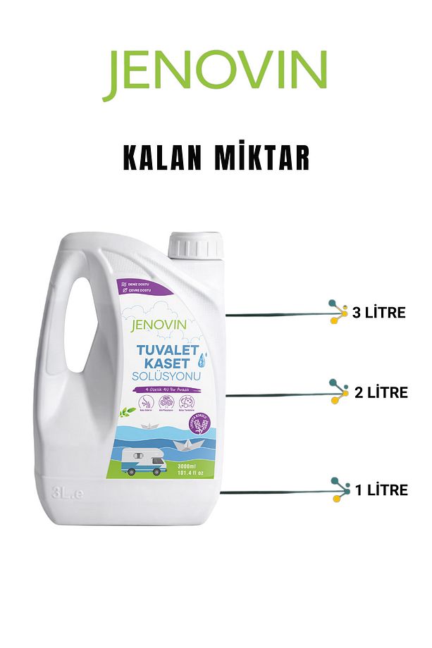 Ölçek Hediyeli - Lavanta Aromalı Karavan Ve Tekne Kasetli Ve Portatif Tuvalet Wc Atık Kimyasalı 3l - 4