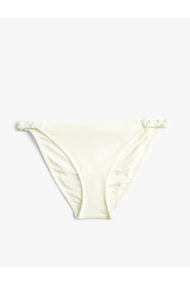 Brazilian Bikini Bottom Normal Waist with Knitted Detail on the Sides