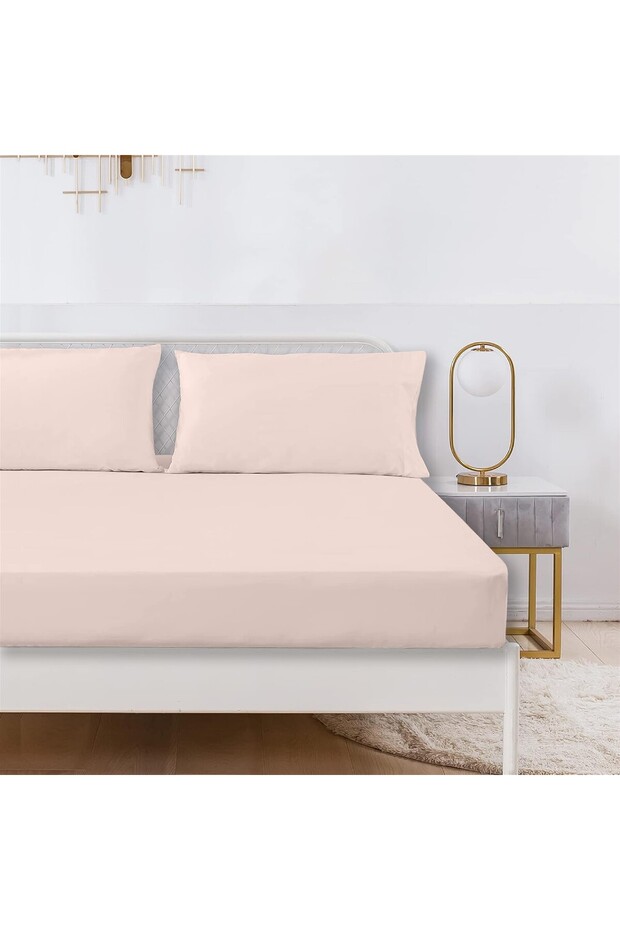 طقم ملاءة سرير مطاطية من القطن من Linessa مفرد - 100x200 سم