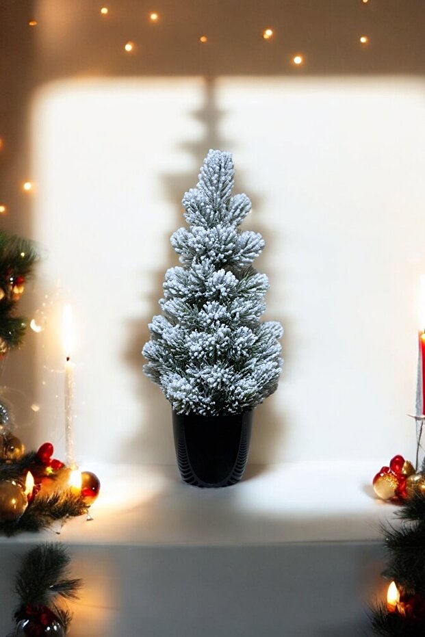 Snow Patterned Christmas Pine Tree 42 cm - 4