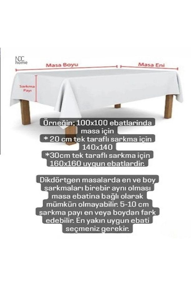 Sarı Keten FIRFIRLI Masa Örtüsü - 5