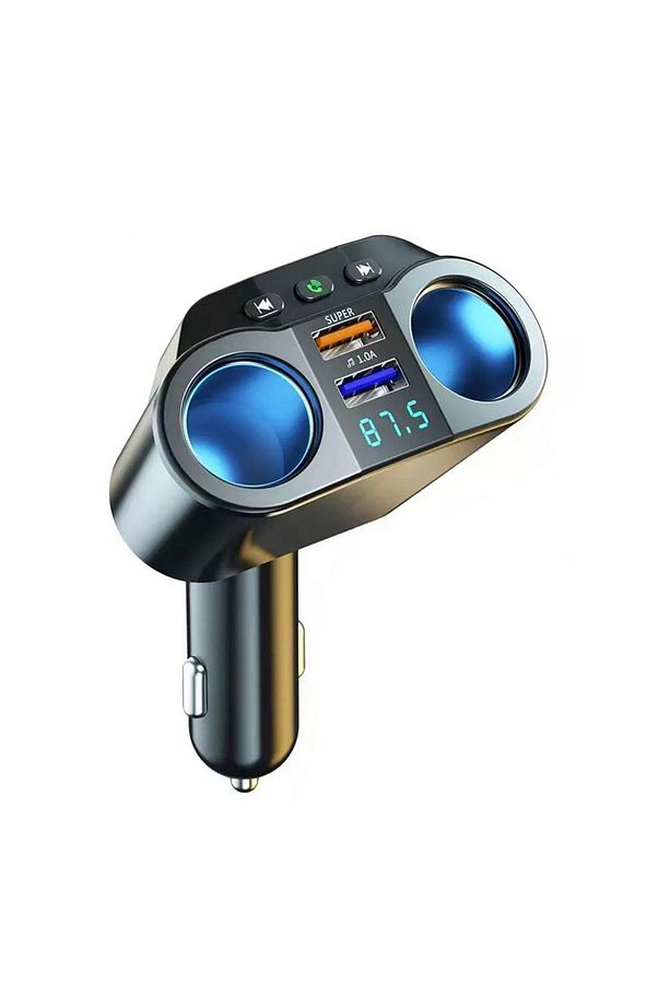 Bluetooth Araç Kiti Şarj Cihazı Transmitter Mp3 Çalar Araç FM Çakmak Şarj Cihazı - 1