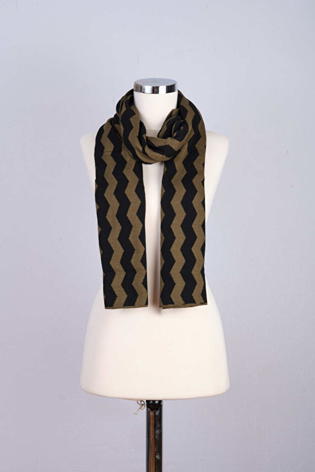 وشاح تريكو منقوش متعرج - 3