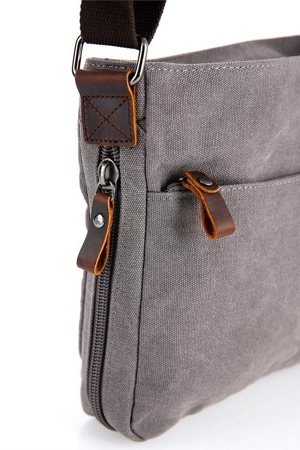 ÇÇS 31359 Kanvas Kumaş Slim Omuz Çantası 25-24-3 cm - 6