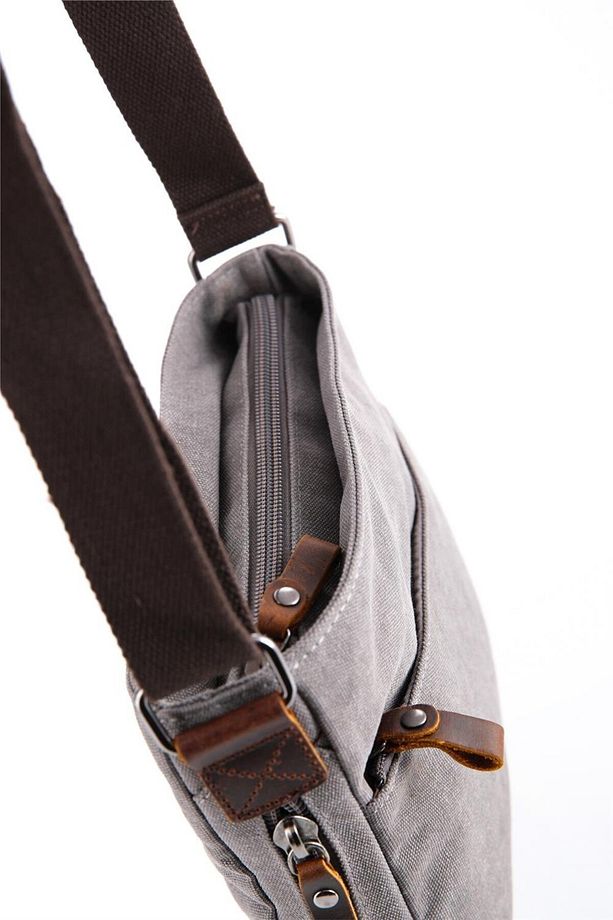 ÇÇS 31359 Kanvas Kumaş Slim Omuz Çantası 25-24-3 cm - 4