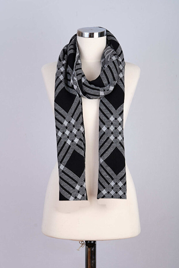 Kareli Triko Atkı - 4