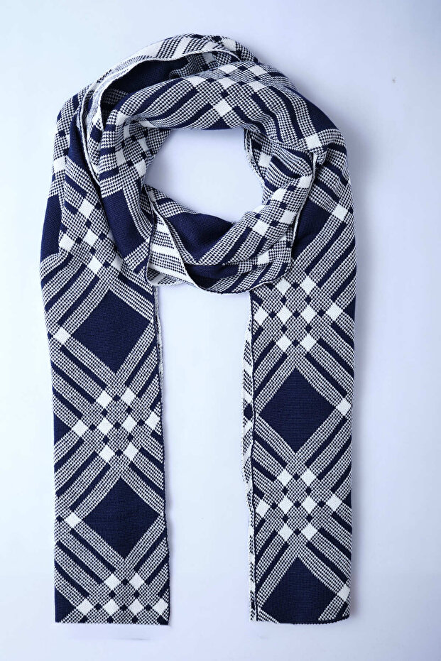 Kareli Triko Atkı - 5