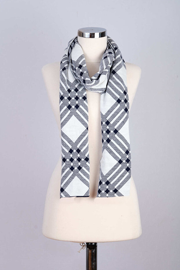 Kareli Triko Atkı - 4