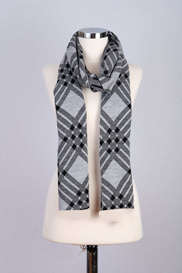 Kareli Triko Atkı - 3