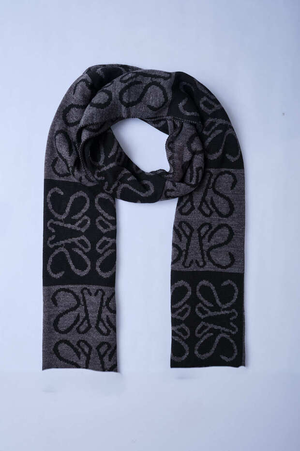 Desenli Triko Atkı - 4