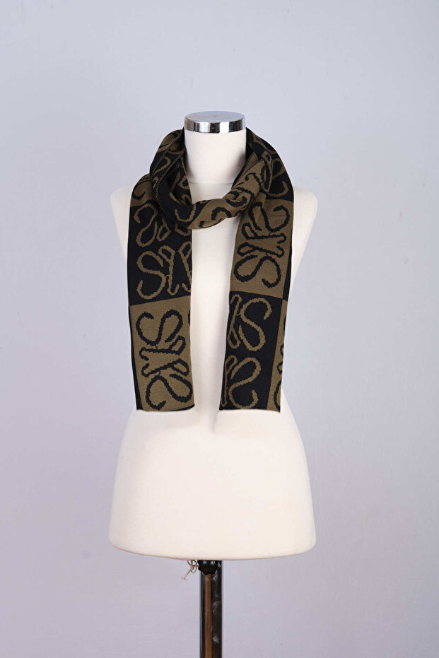 Desenli Triko Atkı - 3