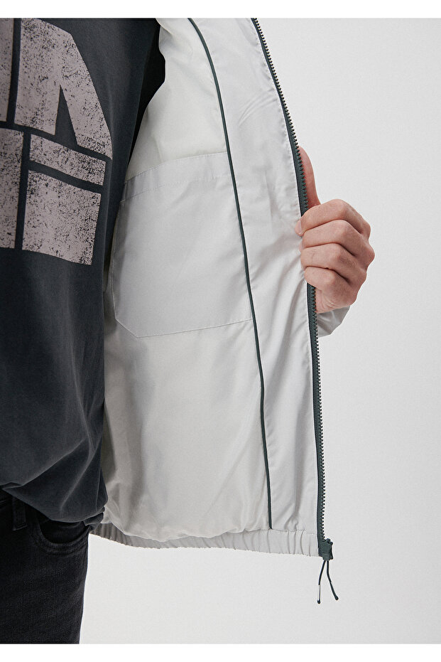 سترة منتفخة رمادية 0110189-83746 - 4