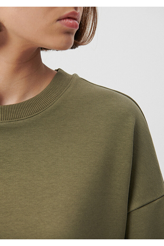 Bisiklet Yaka Yeşil Basic Sweatshirt 1611770-71547 - 4