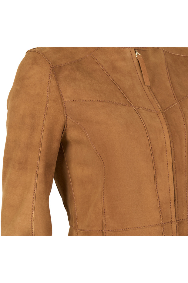 Kadın Taba Süet Ceket - 3