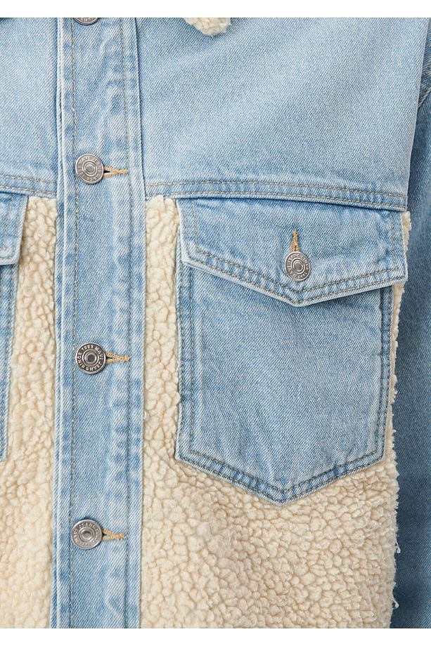 Dexter Mavi Sherpa Jean Ceket 0110342-85839 - 7