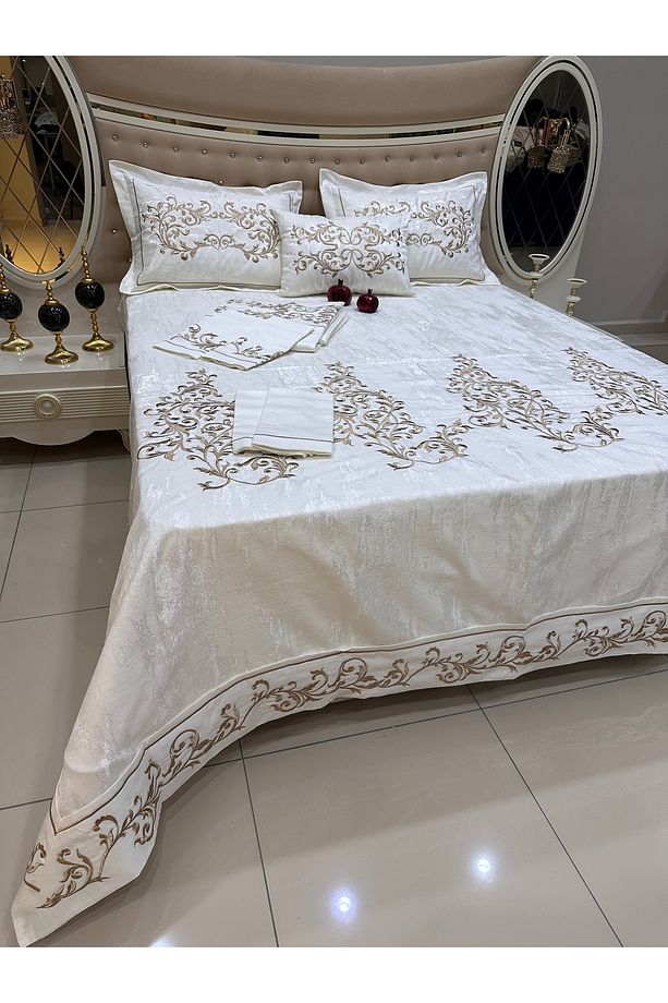 MARAŞ İŞİ SİM SIRMA YATAK ÖRTÜSÜ SET - 5