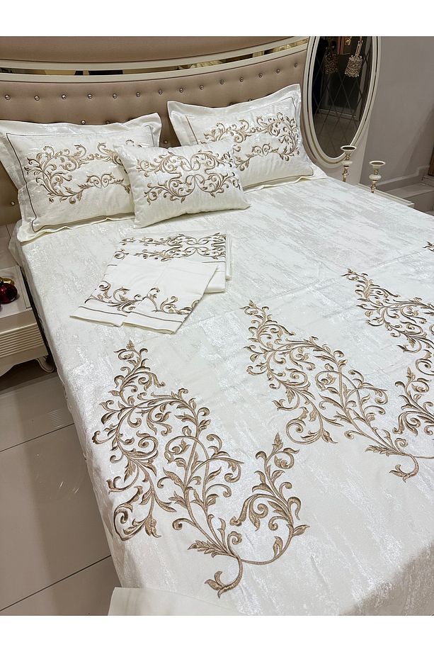 MARAŞ İŞİ SİM SIRMA YATAK ÖRTÜSÜ SET - 2