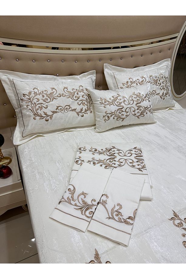 MARAŞ İŞİ SİM SIRMA YATAK ÖRTÜSÜ SET - 6