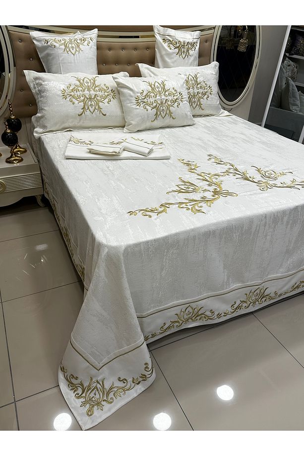 MARAŞ İŞİ SİM SIRMA YATAK ÖRTÜSÜ SET - 4